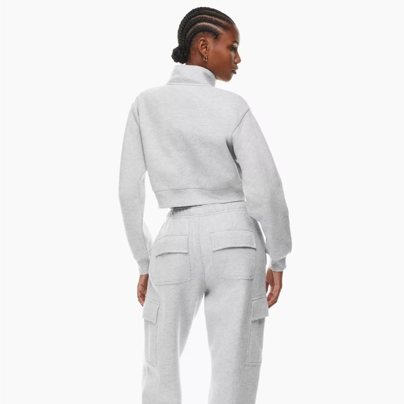 Aritzia Tna Cozy Fleece Perfect 1/4 Zip Sweatshirt - Picture 8 of 11